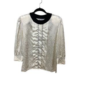 Vintage 1980s Sonya Ratay for San Andre floral print color block blouse